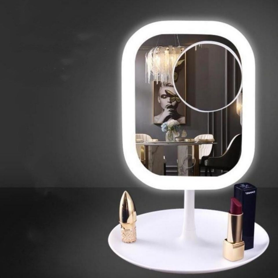 Desktop Mirror Dressing Mirror With Light Bulb Fill Light Beauty Makeup