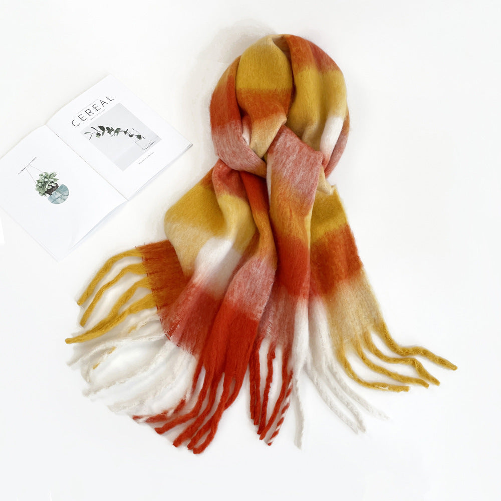 Women's Autumn And Winter Mohair Scarf