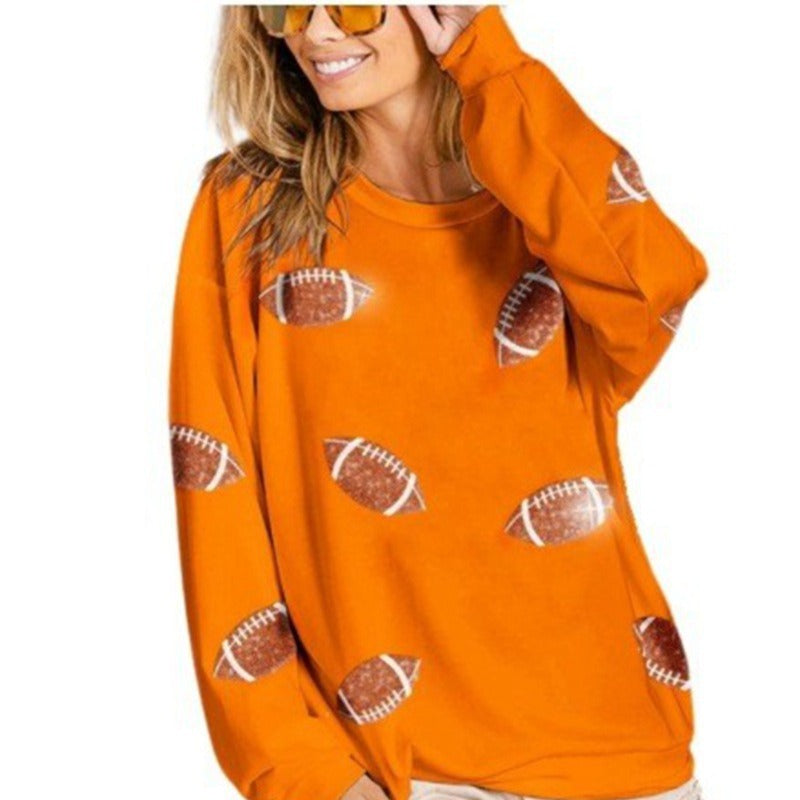 Women's Loose Casual Rugby Sweater